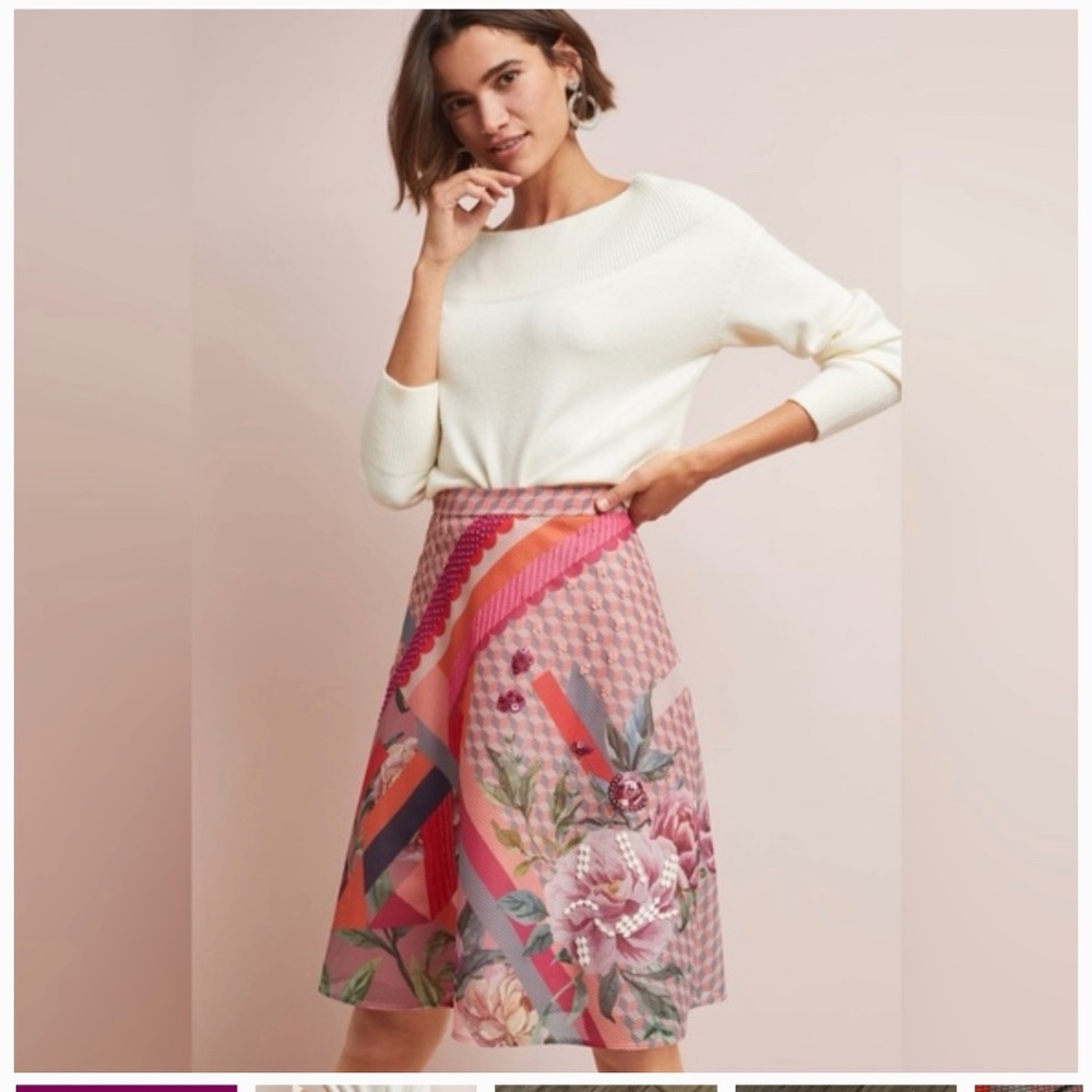 Anthropologie Pankaj & Nadhi Rowan Skirt - Size Large